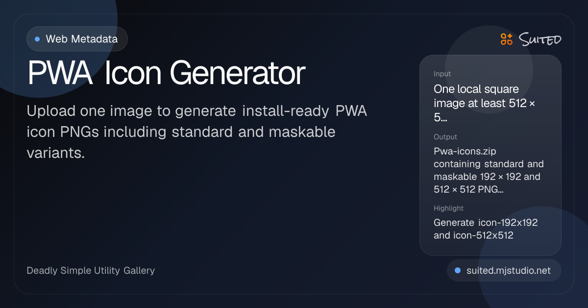 PWA Icon Generator Online | Suited